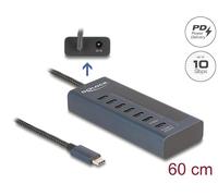Delock Hub USB C 10 Gbps 7 Ports avec PD 3.0 et Affichage LED