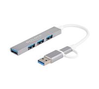DeLock Hub USB fin 4 ports avec USB Type-C ou USB Type-A