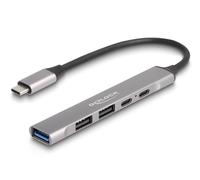 Delock Hub USB Type-C™ fin à 4 ports avec 1 x USB 10 Gbit/s de type A + 2 x USB 2.0 de type A