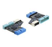 DeLOCK Interne prise à broches 20 broches vers connecteur à broches 20 broches et prise Type-E Key A, Adaptateur