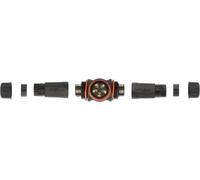 DeLOCK Interrupteur de câble de champ, en forme de T, 5 pôles, IP68 étanche, à visser, diamètre du câble 4,5 - 7,5 mm noir, Droit, 85 - 260 V, Noir, IP68, 25 mm, 114 mm