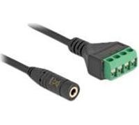 Delock jack 3,5mm 4pins <adaptateur bloc terminal 20 cm