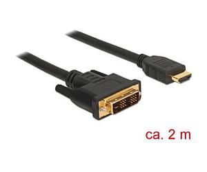 Delock Kabel DVI 24+1 Stecker > HDMI-A Stecker 2,0m