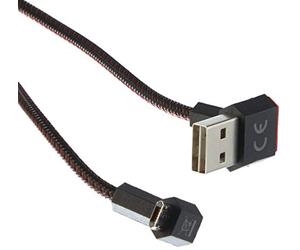DeLOCK Kabel Easy-USB 2.0 Typ-A samec na Easy-USB Typ Micro-B samec pravoúhlý nahoru/dolů 0,5 m černý