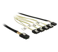 Delock Kabel Mini SAS SFF-8087 > 4 x SATA 7 Pin Reverse + Sideband 1 m (83319)