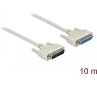 Delock - Kabel seriell - DB-25 (M) zu DB-25 (W) - 10,0m - Daumenschrauben - beige (83678)