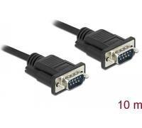 DeLOCK - Kabel seriell - DB-9 (M B-9 (M) - 10,0m - Daumenschrauben - Schwarz (86577)