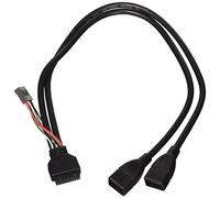 "DELOCK Kabel USB 3.0 Pinheader Bu > 2x USB 3.0-A Bu+USB 2.0 9 Pinheader Bu 45cm"