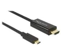 Delock Kabel USB Type-C Stecker > HDMI Stecker (DP Alt Mode) 4K 60 Hz 1 m Schwar