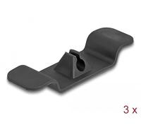 DeLOCK Kabelhalter Clip Auto-adhésifs Set 3 pièce Noir