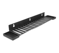 Delock Kabelhalterung 401 x 71 mm zur Wandmontage mit zwei Ablagefächern schwarz (67180)