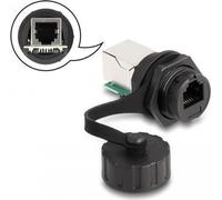 DELOCK Kabelverbinder RJ12 Bu zu RJ12 Bu zum Einbau schwarz