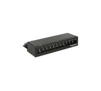 Keystone Desktop Patch Panel - Tableau de connexions - noir de jais, RAL 9005 - 12 ports