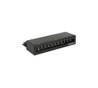 Delock Keystone Desktop Patch Panel - Tableau de connexions - noir de jais, RAL 9005 - 12 ports