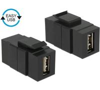 DeLOCK Keystone Easy USB 2.0 St-St A bk