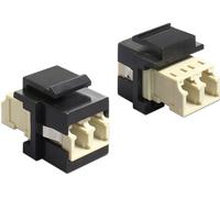 DeLock Keystone LC Prise mâle vers Prise mâle mâle Noir