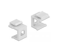 Delock Keystone Lot de 4 caches Blancs avec Passage de 8 mm