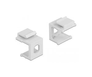 Delock Keystone Lot de 4 caches Blancs avec Passage de 8 mm