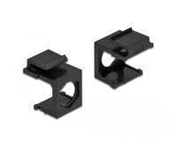Delock Keystone Lot de 4 caches Noirs avec Passage de 12,5 mm