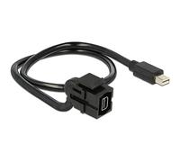 DeLOCK Keystone mini Displayport femelle - Mini Displayport prise mâle 110° avec Kabel, 86374