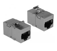 DeLock Keystone Modul RJ45 Buchse > RJ45 Buchse Cat.6A Metall