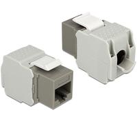 Delock Keystone module - Prise modulaire - CAT 6 - UTP - RJ-45 - gris