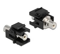 Delock Keystone Module RCA Femelle vers Prise RCA Femelle Blanc/Noir