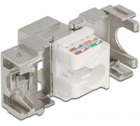 Delock Keystone Module RJ45 Female to LSA Cat.6A 180° Tool Free Metal