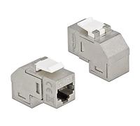 Delock Keystone Module RJ45 femelle vers RJ45 femelle Cat.6A coudé à 90°