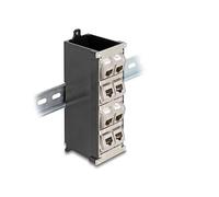 DeLOCK Keystone Support 8 Port neigbar pour Hutschiene ou Montage Mural