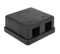 Delock Keystone Surface Mounted Box - Boîtier d'insertion modulaire - noir - 2 ports