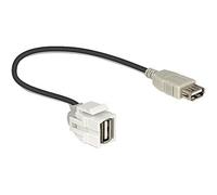 DeLock Keystone USB2.0 A femelle>USB2.0 A femelle 250° avec câble