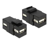 DeLock Keystone USB2.0 A femelle > USB2.0 A femelle noir