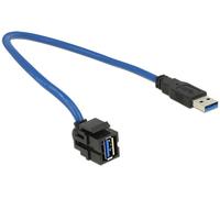 DELOCK Keystone USB3.0 A femelle 250° avec câble