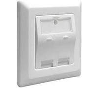 Delock Keystone Wall Outlet - Prise pour montage en surface - blanc, RAL 9010 - 2 ports Blanc, RAL 9010 G