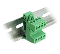 Delock Kit de bornes pour profilé chapeau 4 pôles avec grille 5,08 mm coudé