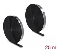 Delock - Klettverschluss - heavy-duty self-adhesive - 25,0m - Schwarz (20859)