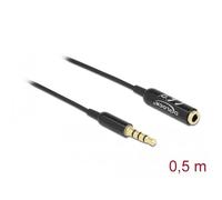 Delock Klinke 3,5mm 4pin Stbu 0,5m Bk 66074