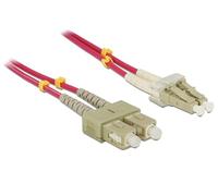 DELOCK 84680 - Fibre optique Duplex, LC / SC, 50 / 125 µ, 1 m, OM4