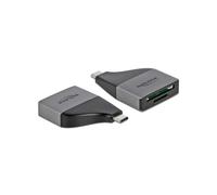 DeLOCK Lecteur Carte USB Type-C 3.2 Gen 1 pour SD/MMC/MicroSD, 5000 Mbit/s, Gris, 35x51x10mm, Compatible SDHC SDXC MiniSD MiniSDHC RS-MMC