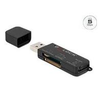 DeLock Lecteur de carte, externe, USB 3.2 Gen1, type A, 3 en 1 G