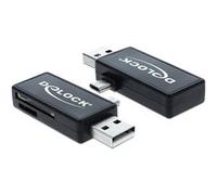 DeLock – Lecteur de cartes 91731 – USB et Micro USB OTG, SD/microSD, USB 2.0 Noir