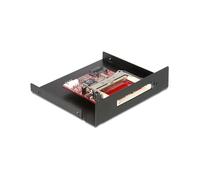 DeLOCK Lecteur de Carte SATA 3.5" Noir - 1500 Mbit/s, Port Floppy 4-pin, Compatible Win/Mac/Linux - Référence 91635