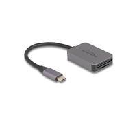 DeLOCK Lecteur de Cartes USB Type-C 3.2 Gen 1 Double Slot SD/MicroSD, Aluminium, 5Gbps, Câble 0.15m, Windows/macOS/Linux/Android