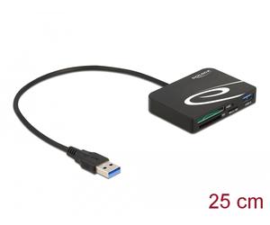 DeLOCK Lecteur pour cartes de mémoire XQD / SD / Micro SD + port USB Type-A