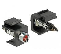 DeLOCK 86459 connecteur de fils Keystone LED Noir, Rouge, Acier inoxydable, Module de Keystone