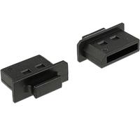 DELOCK Lot de 10 Bouchons Anti-poussière pour Displayport Femelle avec poignée Noir