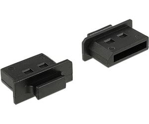 DELOCK Lot de 10 Bouchons Anti-poussière pour Displayport Femelle avec poignée Noir