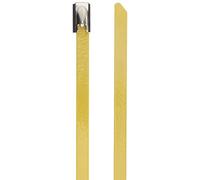 DeLock Lot de 10 Serre-câbles en Acier Inoxydable Jaune 200 x 4,6 mm