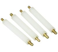 DeLock Lot de 4 entretoises M2.5 x M3 hexagonales extérieur/extérieur 42 mm Naturel